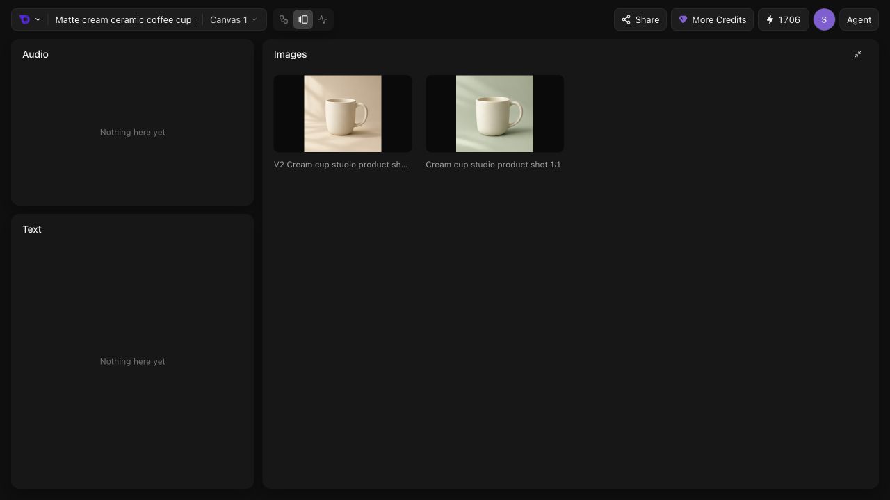 Compare versions: The original image and its newly generated variant remain separate assets.